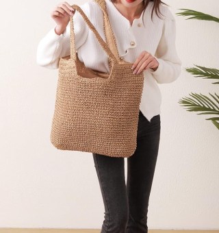 Goldtimo Straw Tote Bag