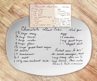 Etsy Custom Handwriting Recipe Platter