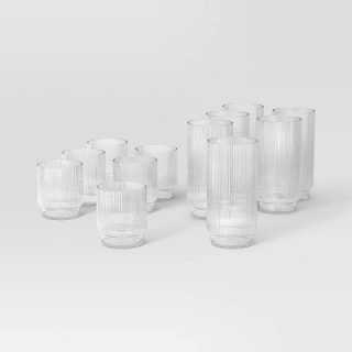 Threshold Mixed Ribbed Cassin Tumbler Set (12 Piece)