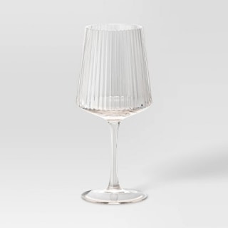 Threshold Ribbed Stemmed Cassin Wine Glass