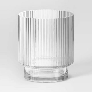 Threshold Glass Ribbed Cassin Short Tumbler