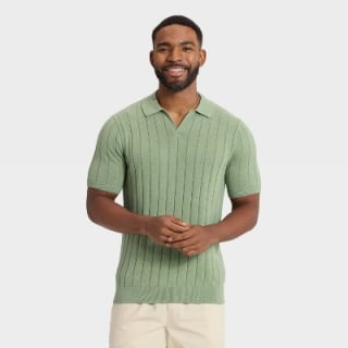 Goodfellow & Co™ Textured Johnny Collared Pullover Sweater