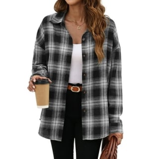 Fantaslook Plaid Flannel Button Down Shirt
