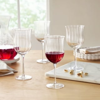 The Pioneer Woman Colette 15-Ounce Scalloped Red Wine Glasses (Set of 4)