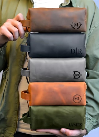 Custom Leather Dopp Kit