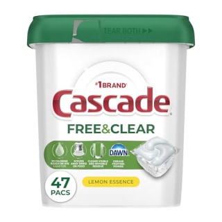 Cascade Free & Clear Dishwasher Pods (47 Count)