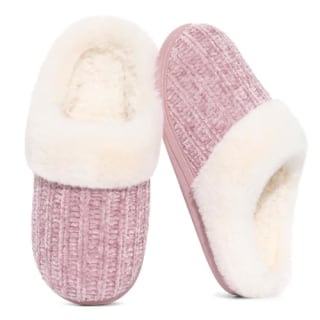 Evshine Women's Warm Chenille Knit House Slippers