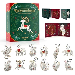 Freshcut Paper Enchanted Forest 12 Days of Animal Ornaments Advent Calendar