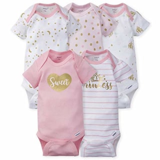 Gerber Baby Girls Variety Onesies Bodysuits (Pack of 5)