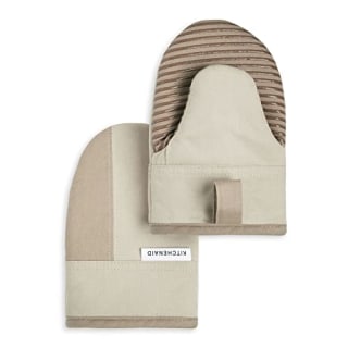 KitchenAid Beacon Two-Tone Non-Slip Mini Oven Mitt Set