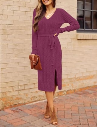 Merokeety Bodycon Sweater Dress