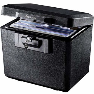 SentrySafe Black Fireproof Document Box with Key Lock