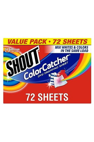 Shout Color Catchers for Laundry, Allow Mixed Washes, Prevents Color Runs and Maintains Original Clothing, 72 Count