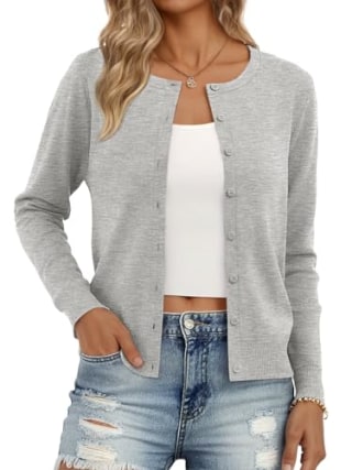 Trendy Queen Lightweight Cropped Cardigan