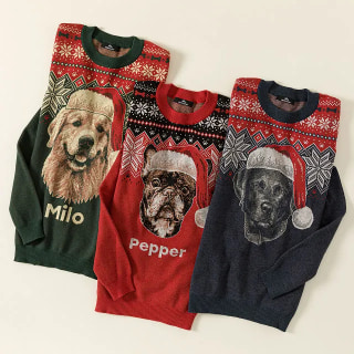 Uncommon Goods Custom Pet Santa Paws Sweater