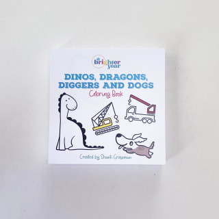 A Brighter Year Dinos, Dragons, Diggers, and Dogs Mini Coloring Book