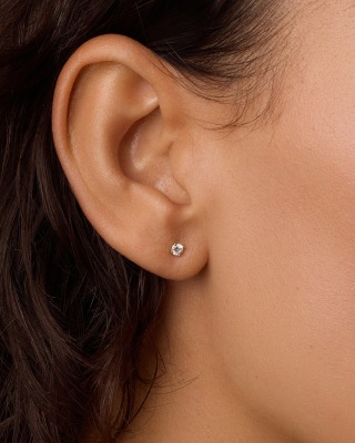 Gorjana Lab Grown Diamond Solitaire Flat Back Single Stud