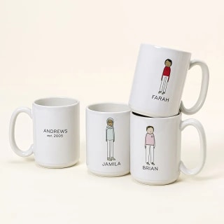 Uncommon Goods Personalized Family Mugs