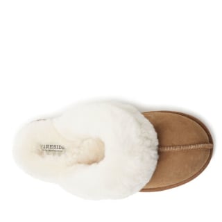 Fireside by Dearfoams Women's Sydney Water Genuine Shearling Scuff Slipper