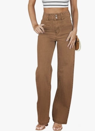 Sidefeel Wide Leg High Waisted Stretchy Jeans