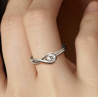 Pandora Infinite 14k White Gold Lab-grown Diamond Ring