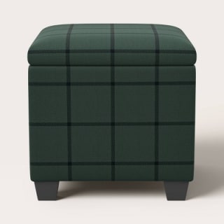Woolrich x Target Windowpane Plaid Pattern Storage Ottoman