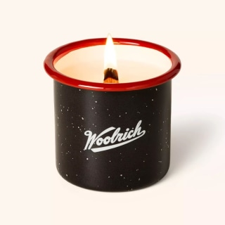 Woolrich x Target Fig and Foliage Wooden Wick Speckled Enamel Scented Candle