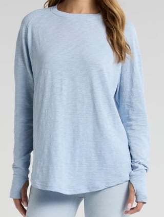 Zella Relaxed Washed 2.0 Long Sleeve Slub Tee