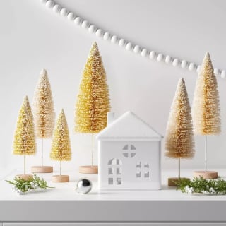 Wondershop Sisal Bottle Brush Tree Christmas Figurine Set (Set of 6)