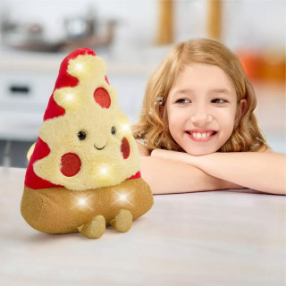 FAO Schwarz Glow Brights Plush LED with Sound Pizza Toy