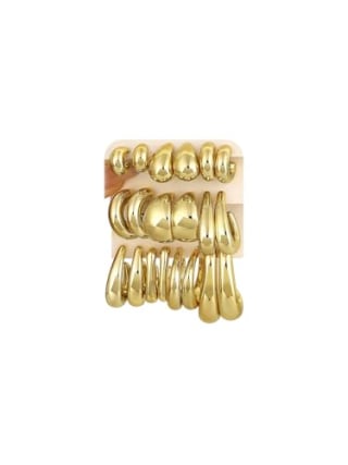 Gold Hoop Earrings (Set of 10)