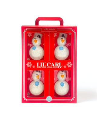 Kate Weiser Chocolate 4 pack Lil' Carl the Chocolate Snowman Cocoa Bomb