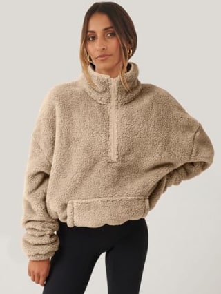 Anrabess Cropped Pullover Fleece