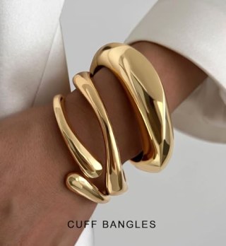 If You Chunky Gold Bangle Bracelets for Women,