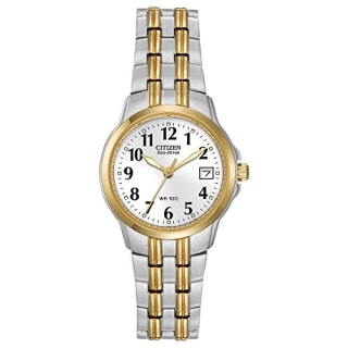 Citizen Women's Eco-Drive Dress Classic Two Tone Gold Stainless Steel Watch