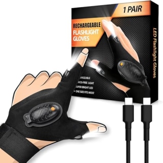 HANPURE Rechargeable LED Flashlight Gloves 