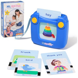 Ms. Rachel Official First Words Talking Flash Cards with Electronic Reader