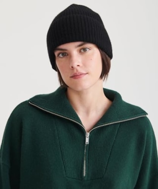 NAADAM Unisex Signature Cashmere Ribbed Beanie