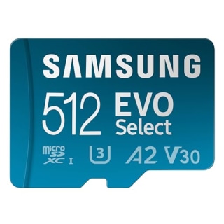 Samsung Evo Select microSDMemory Card + Adapter 512GB