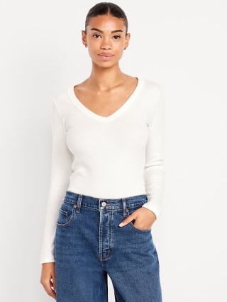 Old Navy Cozy Snug Long-Sleeve V-Neck T-Shirt