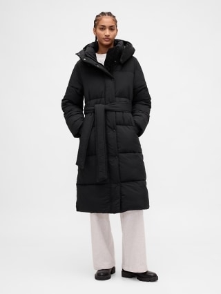 Gap Belted Long Puffer Coat