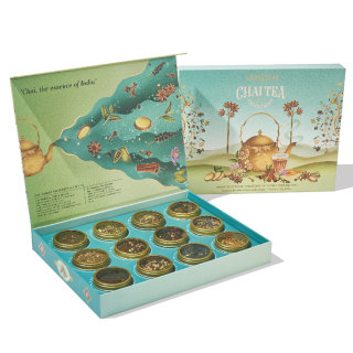 Vahdam Chai Tea Assortment Gift Set, 12 Teas