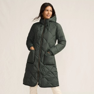 Lands' End FeatherFree Insulated Diamond Quilted Maxi Coat
