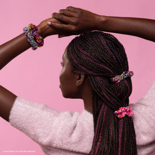 Lisa Frank x Kitsch Ruched Satin Scrunchies