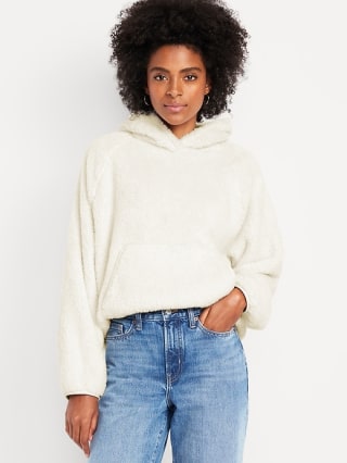 Oversized Sherpa Pullover Hoodie