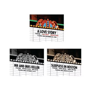 Personalized Movie Marquee Photo Print