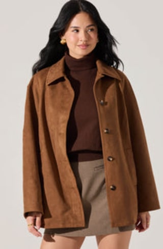 ASTR The Label Presleigh Faux Suede Jacket