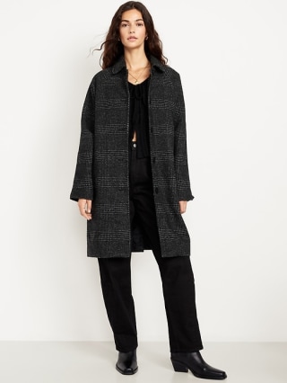 Relaxed Button-Front Mac Coat