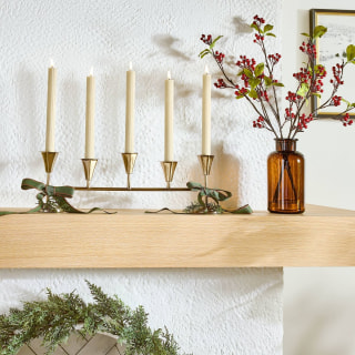 Hearth & Hand with Magnolia Metal Tabletop Brass Candelabra