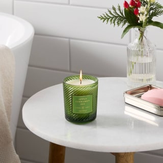 Threshold Swirled Glass Jar Candle